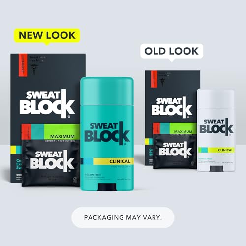SweatBlock Antiperspirant & Deodorant System with Wipes - Coastal Fresh Variation