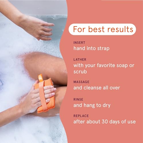 Exfoliating Body Scrubber Set - Large Bath & Body Loofahs, 3 Pack