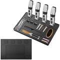 Magnetic Barber Tool Organizer Mat for Clippers & Trimmers - Silicone 4-Slot Station