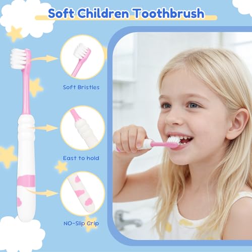 Kids Disposable Toothbrushes 60 Pack - Individually Wrapped Soft Bristles for Travel & Family Use