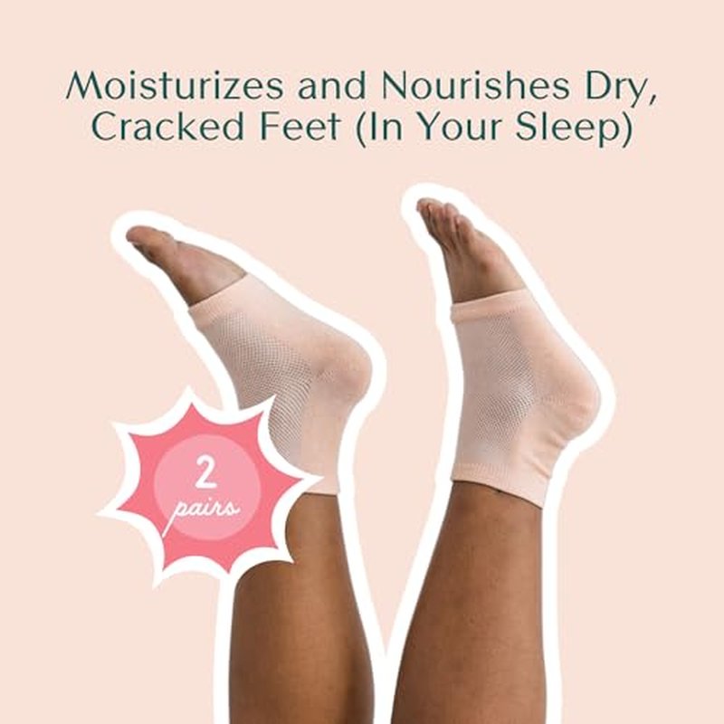 Bare August Foot Cream, Foot Scrub Exfoliator & Heel Socks Bundle