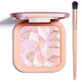 Highlighter Makeup Palette Shimmer Contour Palette Powder for Brighten Face Contour Gold Cheek Highlight Makeup, Long Lasting Highlighter Powder with Mirror for Illuminator Makeup (PINK GOLD)