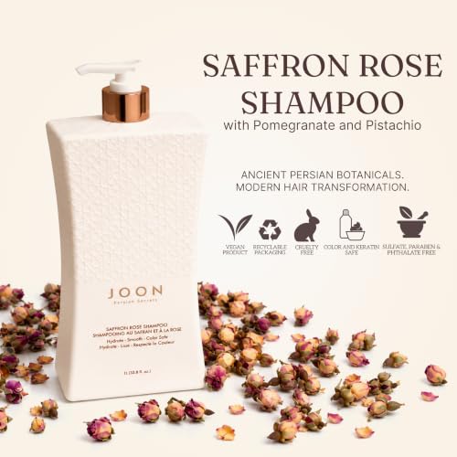 Joon Saffron Rose Shampoo 33.8 Fl Oz - Pomegranate & Pistachio Oil - Pack of 1