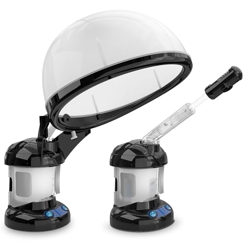 Kingsteam Black 2-in-1 Hair & Facial Steamer with Ozone, Portable & Safe