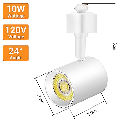 White 4-Pack LED Track Lighting Heads Dimmable Adjustable 2000K-6000K
