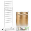 White Braiding Hair Rack 2-Sided with 286 Pegs for Salon & Home Use - NOVIMANGO