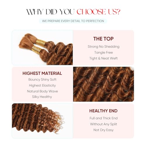 Deep Wave Human Braiding Hair 22 Inch 100g No Weft Curly Extensions