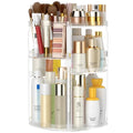 Awenia Small Acrylic Clear 360° Rotating Makeup Organizer - 7 Layers, Adjustable Storage for Cosmetics & Accessories