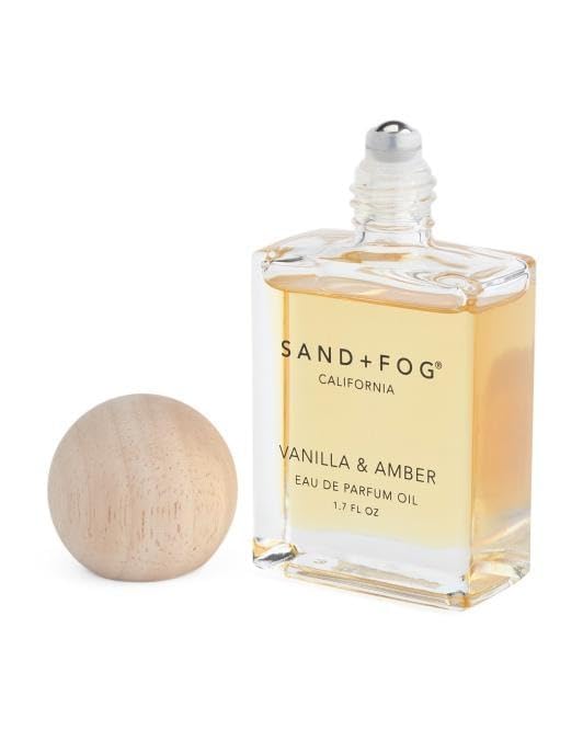 Sand + Fog Vanilla and Amber Perfume Oil - Long-Lasting 1.7 fl oz Roll-On