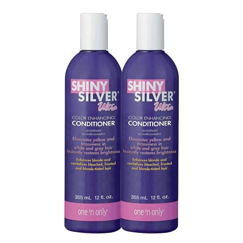 Silver Color-Enhancing Hair Conditioner for Gray & Blonde Hair - 2 Pack 12oz