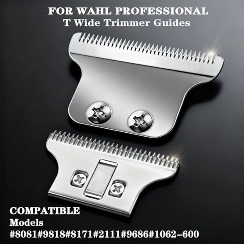 2PCS T Wide Detailer Replacement Blade for Wahl 5 Star Detailer Li Trimmer 8081 and 8171 -Model 2215