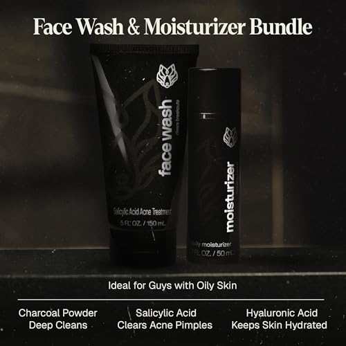 Black Wolf Oily Skin Face Wash & Oil-Free Moisturizer Gel for Men