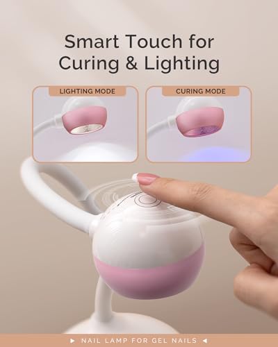 Rechargeable Nail Lamp with 360° Gooseneck - Professional Gel Curing Light