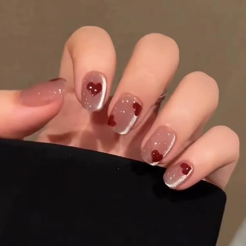 Light Rain Large Size Hand-made Press on Nails, 3D Gel UV Finished False nails with Design by Professional Manicurist