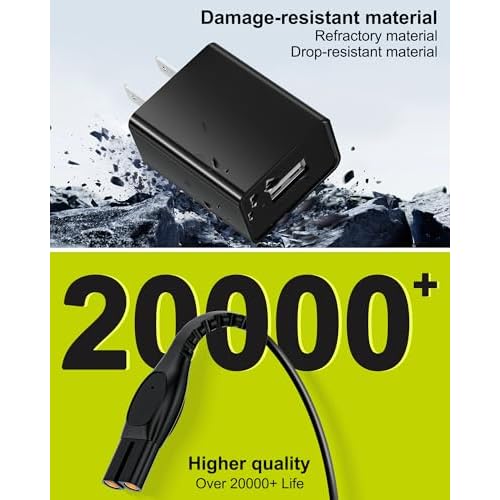 Soloepn Charger Compatible with Philips Norelco OneBlade QP2724 QP2834 MG5910 MG7910 MG9510 MG9520 PQ888 PQ889, Power Cord for Philips Norelco Shaver 2400 3600 (USB Charger with 2 Charger Cable)