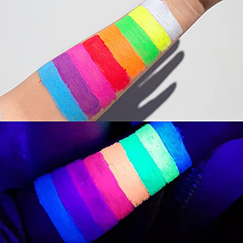MAEPEOR Matte Liquid Eyeliner Set 8 Colors High-Pigmented Fluorescent Eyeliner Waterproof & Smudgeproof Neon Body Face Paint Makeup for Daily Wear and Halloween Christmas (Neon, Set 0802)