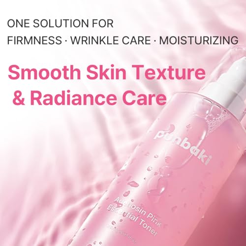 Adenosin Pink Essential Toner 150ml / 5.07fl.oz Hydrating & Firming Toner for Wrinkles, Fine Lines & Dull Skin, Peptides for Radiance, Korean Skincare