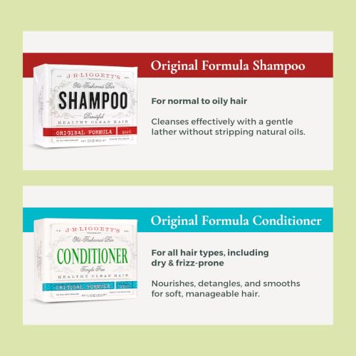 Plastic-Free Shampoo & Conditioner Bar Set - Eco-Friendly Hair Care, 3-Pack
