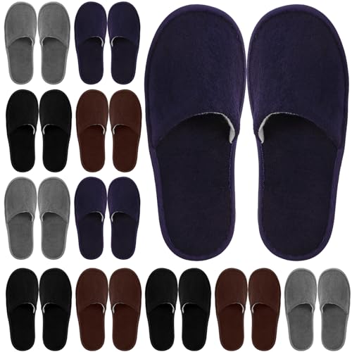 12 Pairs House Slippers for Guests - Comfortable Indoor Footwear