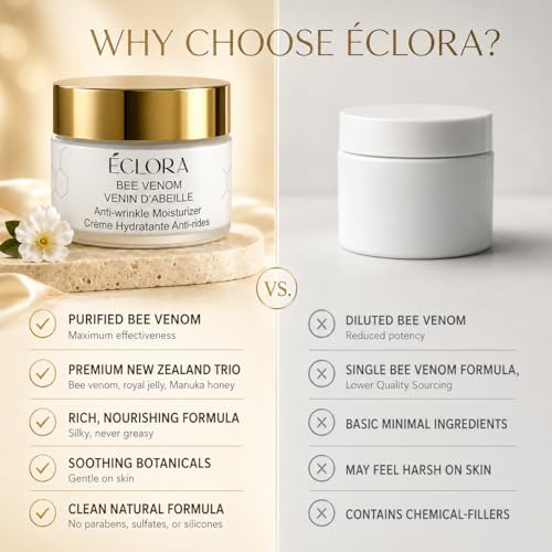 Bee Venom Face Cream - Anti-Aging Moisturizer with Manuka Honey & Hyaluronic Acid, 50ml