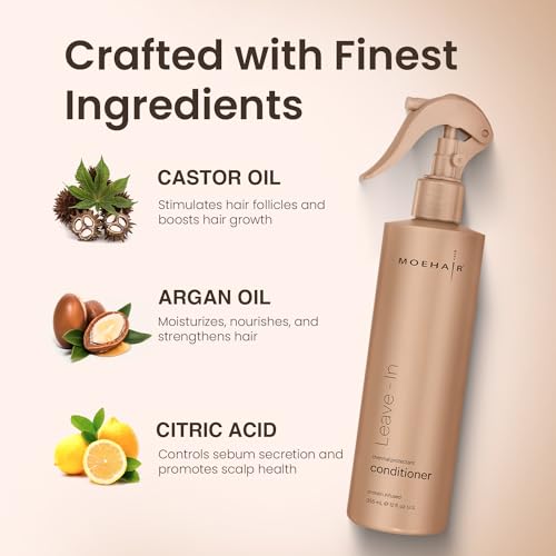 Leave-in Conditioner Spray with Argan Oil for All Hair Types - 12 Fl Oz (Pack of 1)