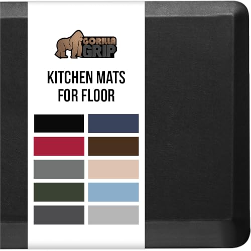 Antifatigue Kitchen Mat 70x24 Black Cushioned Foam Support Floor Mat