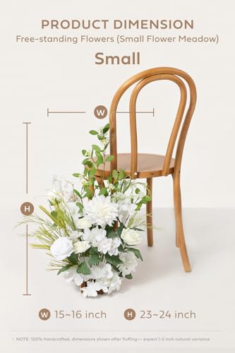 Ling's Moment White Lily of The Valley Wedding Aisle Runner - Free-Standing Floral Decor