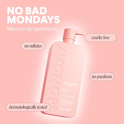 MONDAY Haircare VOLUME Conditioner with Hydrolyzed Collagen, Coconut Oil, Shea Butter & Macadamia Oil for Thin, Fine & Flat Hair 798 mL