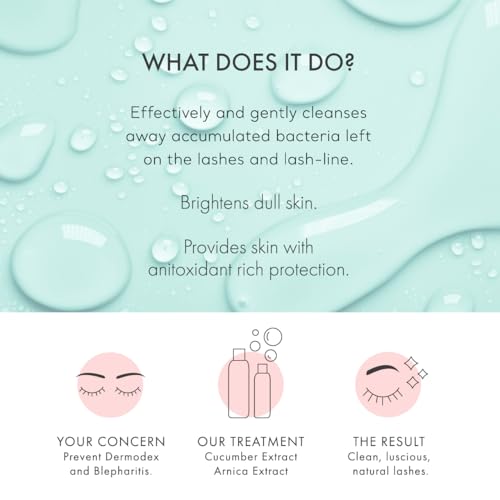 LBLA Be Naked Restorative Lash Cleanser with Tea Tree – pH Balanced Gel for Lash Extensions