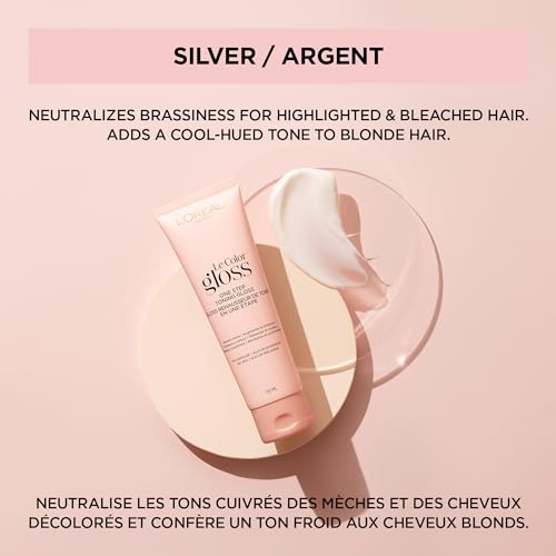 L'Oreal Paris Le Color Gloss One Step In-Shower Toning Hair Gloss - Silver / 4 Fl Oz (Pack of 2)