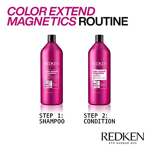 Redken Color Extend Magnetics Conditioner For Color-Treated Hair - Protects Vibrancy & Adds Shine With Amino Acids, Sulfate-Free