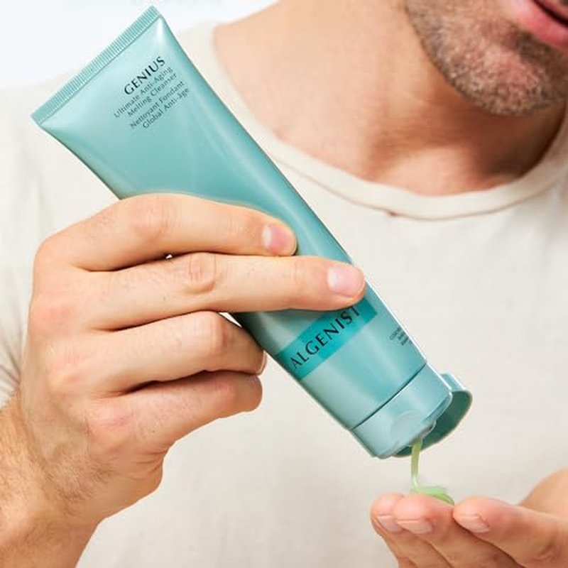 Algenist GENIUS Cleanse & Firm Set ? Melting Facial Cleanser (5 oz) + Face Cream (0.5 oz) ? Vegan Skincare with Alguronic Acid & Microalgae Oil for Radiance, Hydration & Smooth Texture