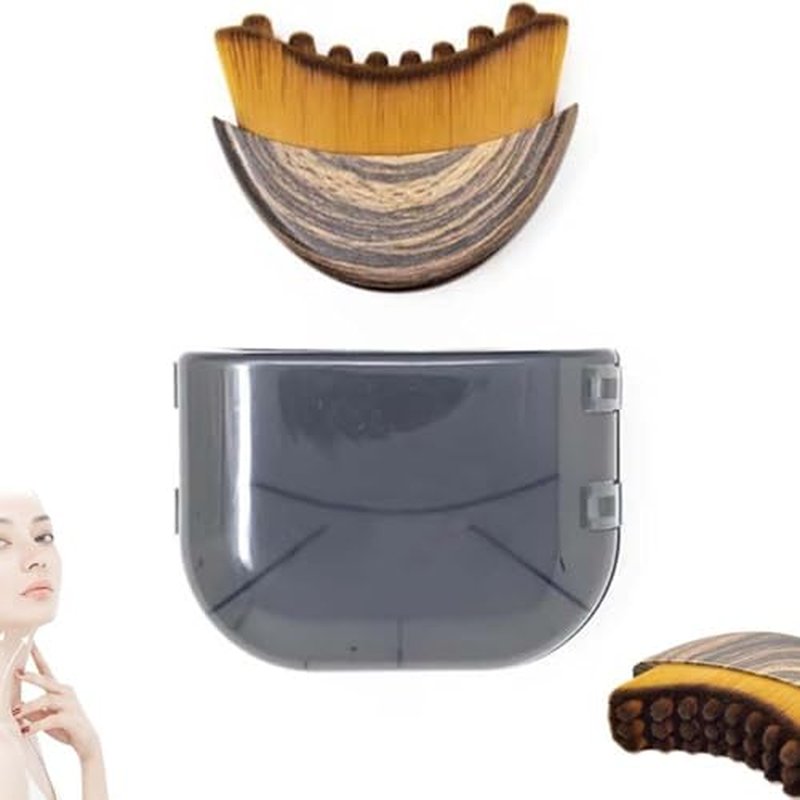 Lymphatic Contour Face Brush, The Lymphatic Drainage Massager for Face, Soft Dry Brushing Beauty Tool for Chin & Jawline Sculpting