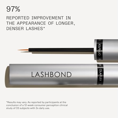 Olaplex Lashbond Building Serum: Clear Eyelash Enhancing Serum | Natural, Longer, Healthier, Thicker, Fuller-Looking Lashes | Daily Use, Results in Little as 2 Weeks, 4.5 mL / 0.15 Fl Oz