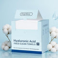 50 Count Hyaluronic Acid Face Towels, Biodegradable Disposable Face Towels, Wash Cloths 10¡± x 12¡±, Soft & Skin Friendly Face Towelettes Disposable, XL Facial Towels for Washing Cleansing for Women