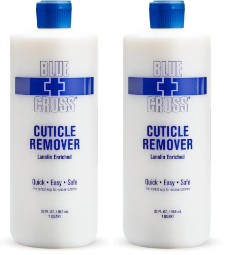 Blue Cross Cuticle Remover & Softener with Lanolin - 32 Fl Oz Pack of 2