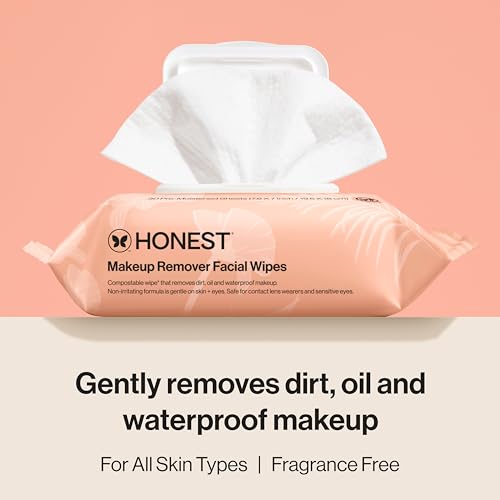 Honest Beauty Extreme Length Volumizing Clean Mascara + Cleansing Makeup Remover Facial Wipes Bundle | Safe for Sensitive Skin and Eyes | 0.27 fl oz, 30 Count