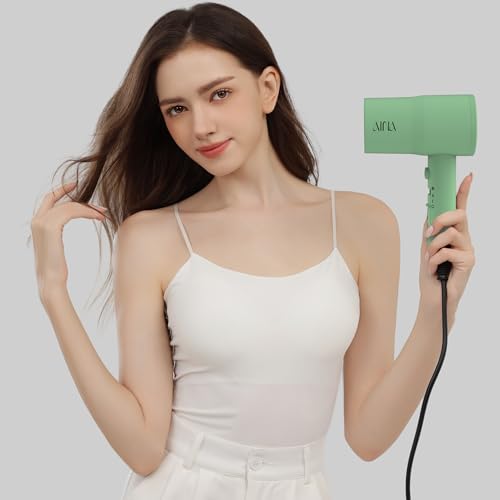 AINA Diffuser Hair Dryer 1600W Full-Featured 110V Jade Green 3 Piece Set