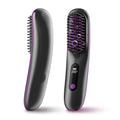 Cordless Plasma Hair Straightener Brush - Portable, Fast Heating, Anti-Scald, Rechargeable for Frizz-Free Shine