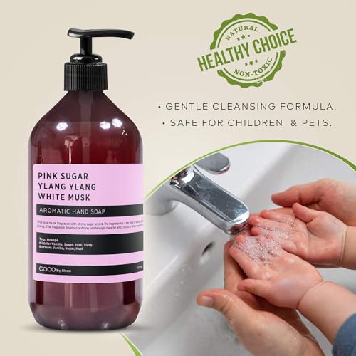 Luxury Scented Hand Soap with Ylang Ylang & White Musk - 16oz Plant-Based Formula