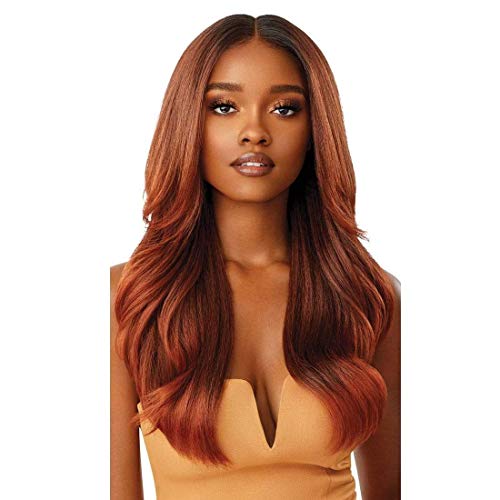 Outre Melted Hairline Lace Front Wig Kamiyah Jet Black - No Plucking, Deep Part, Baby Hairs
