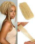 BEEOS #613 Blonde Afro Kinky Human Hair Extensions 12 Inch Bulk 50g
