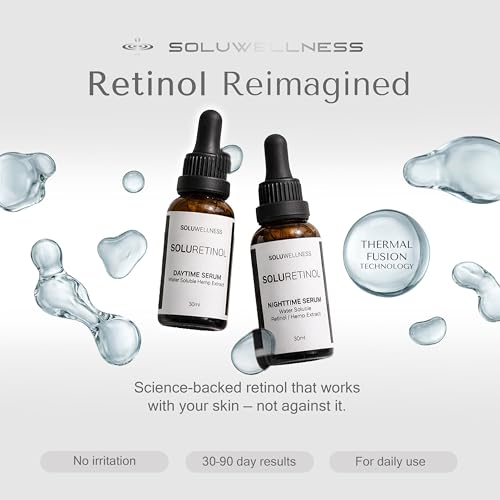 SOLURETINOL Retinol Face Serum Duo - Anti-Aging Wrinkle & Moisture Boost for Eyes & Neck (1-Pack)