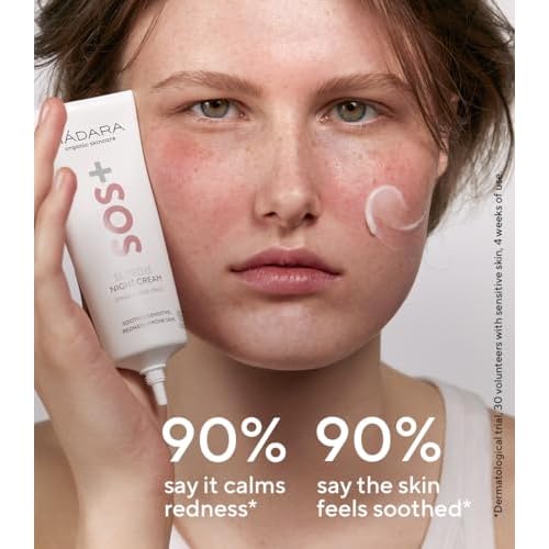 Madara Organic Skincare | SOS+ SENSITIVE Night Cream, ? Calming moisture for sensitive, reactive and redness-prone complexions, Dermatologically proven to soothe redness, Fragrance and colourant-free
