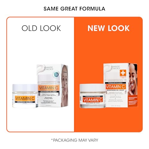 Advanced Clinicals Vitamin C Hydrating Face Gel Cream + Vitamin C Hydrating Facial Cleanser Bundle