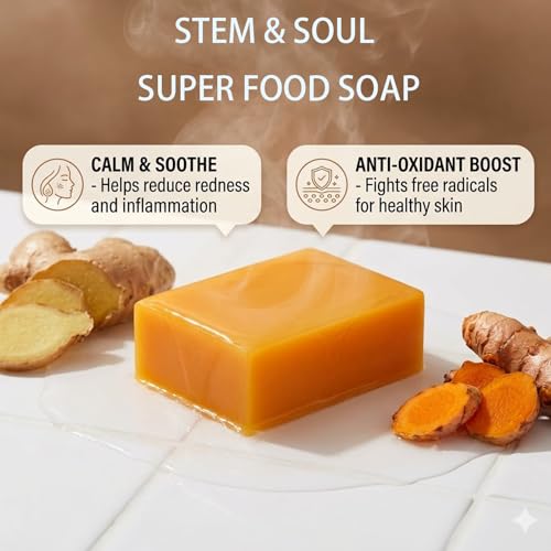 Turmeric Lemon Soap Bar for Dark Spots & Skin Clarifying - 3 Pcs - Nourishing & Oil Control