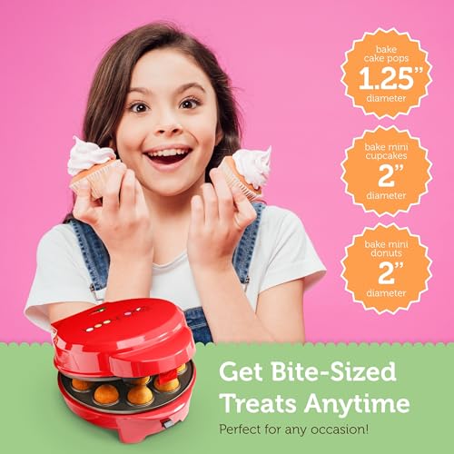 Babycakes 3-in-1 Cake Pop Cupcake & Donut Maker with Removable Nonstick Plates