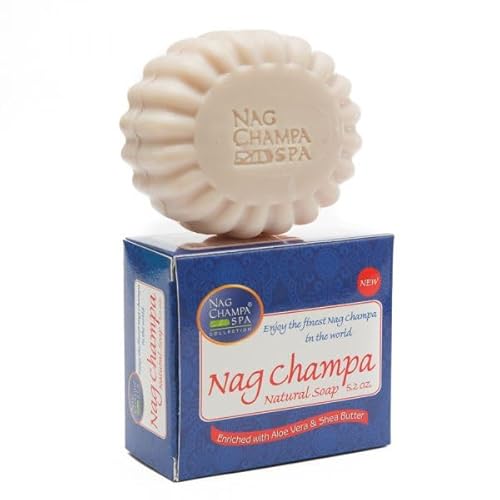 Nag Champa Soap Gift Set - 6 Bars (5.2 oz / 150gms Each) - 2 Bars of Nag Champa, Sandalwood, and Patchouli.