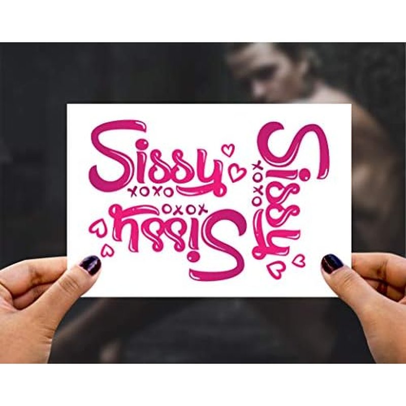 3 x Sissy Temporary Tattoo Sexy Kinky Sticker