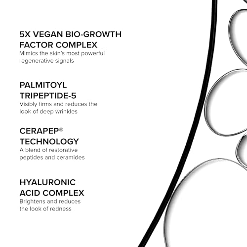 DRMTLGY Needle-less Growth Factor Serum for Face ? Multi-Peptide & Hyaluronic Acid Facial Serum, Firming & Lifting, Skin Barrier Support & Wrinkle Care